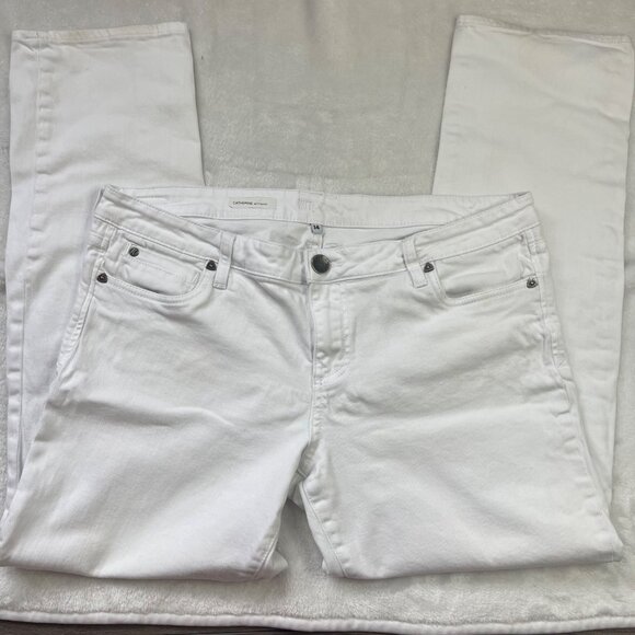 Kut From The Kloth Catherine Boyfriend Jeans Women's Size 14 White Cotton Denim - Picture 11 of 14